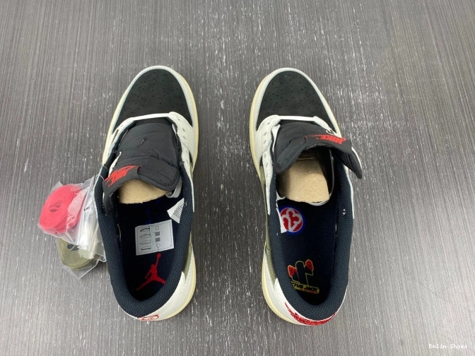 Bmlin Travis Scott Jordan 1 Low x WMNS OG DZ4137-106 Olive Air 0727